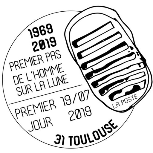 法国7月19日人类登月50周年纪念邮戳
